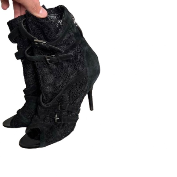 Guess Lace Strappy Buckle Bootie Heels - Picture 2 of 7